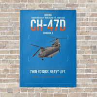 Thumbnail for Boeing CH-47D vertical canvas print - no frame - turquoise background