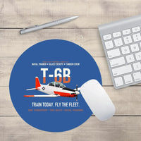 Thumbnail for T-6B Texan II Naval Aviator Training design on blue round mouse pad