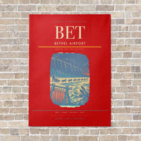Thumbnail for Bethel Airport BET - Canvas No Frame - Red