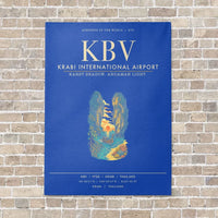 Thumbnail for Krabi International Airport KBV - Canvas Framed - Blue