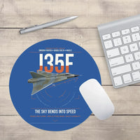 Thumbnail for Saab J 35F Draken design on blue round mouse pad