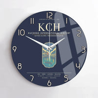Thumbnail for Kuching International Airport KCH Wall-Clock No-Frame - Navy Blue