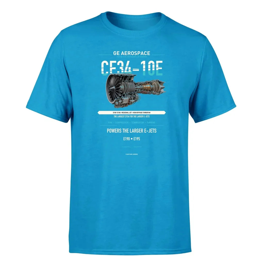 CF34-10E design on turquoise single side