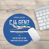 Thumbnail for Cessna Citation CJ4 Gen2 design on blue round mouse pad