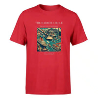 Thumbnail for VINTAGE G4059 - The Harbor Circle - Premium T-Shirt design on red premium t shirt