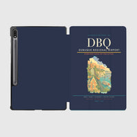 Thumbnail for Dubuque Regional Airport (DBQ) design on navy blue samsung tablet tablet case