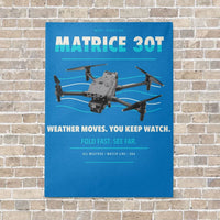 Thumbnail for DJI Matrice 30T vertical canvas print - no frame - turquoise background