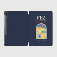 Thumbnail for Fes (FEZ) design on navy blue samsung tablet tablet case