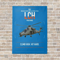 Thumbnail for HAL LCH Prachand vertical canvas print - no frame - turquoise background