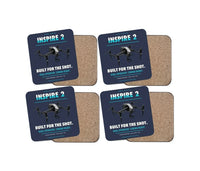 Thumbnail for DJI Inspire 2 design on navy blue 4 pieces set coaster