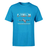 Thumbnail for C-130J-30 Super Hercules design on turquoise double-side t-shirt, single-side print