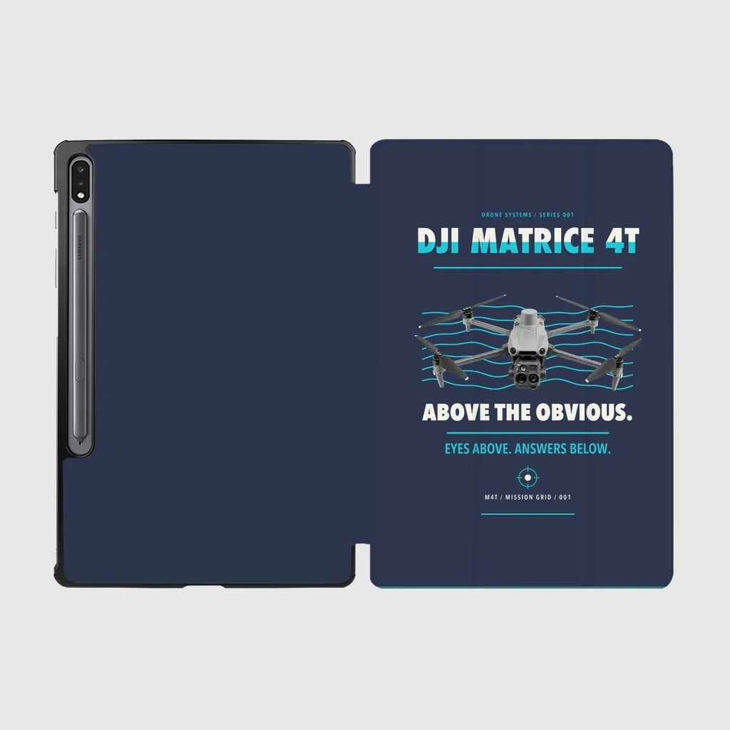 DJI Matrice 4T design on navy blue samsung tablet tablet case