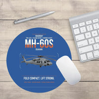 Thumbnail for Sikorsky MH-60S Seahawk design on blue round mouse pad