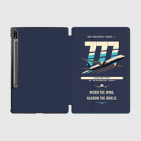 Thumbnail for Boeing 777-9 design on navy blue samsung tablet tablet case