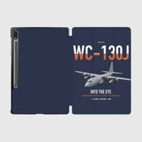 Thumbnail for WC-130J Hurricane Hunter design on navy blue samsung tablet tablet case