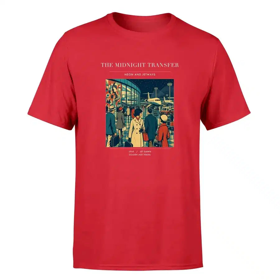 VINTAGE G4117 - The Midnight Transfer - Premium T-Shirt design on red premium t shirt
