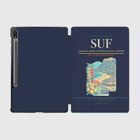 Thumbnail for Lamezia Terme International Airport (SUF) design on navy blue samsung tablet tablet case