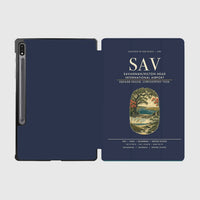Thumbnail for Savannah-Hilton Head International Airport (SAV) design on navy blue samsung tablet tablet case