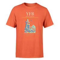 Thumbnail for Iqaluit Airport (YFB) T-Shirt single-side front print in Orange | iqaluit-airport-yfb-double-side-t-shirt
