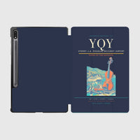 Thumbnail for Sydney–J.A. Douglas McCurdy Airport (YQY) design on navy blue samsung tablet tablet case