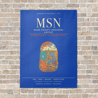 Thumbnail for Dane County Regional Airport Madison MSN - Canvas Framed - Blue