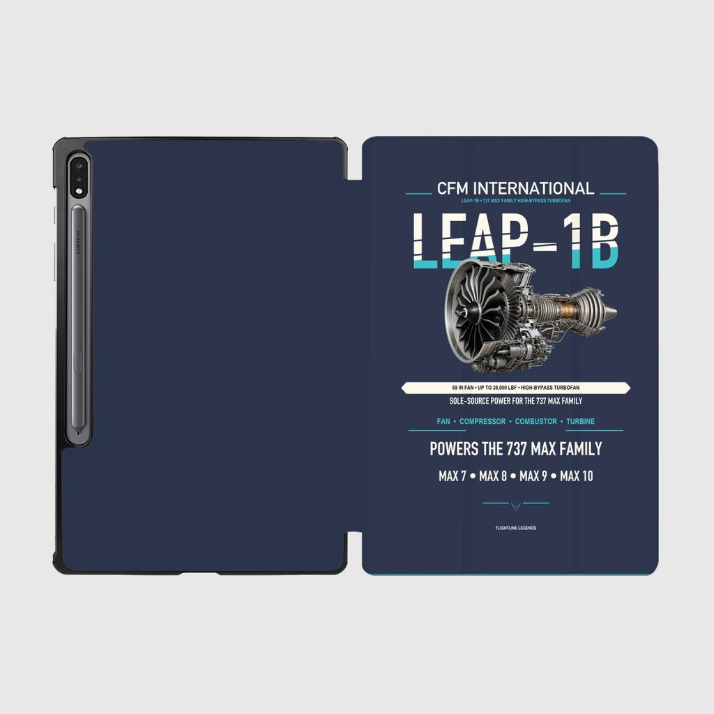 CFM LEAP-1B design on navy blue samsung tablet tablet case