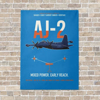 Thumbnail for AJ-2 Savage Tanker vertical canvas print - no frame - turquoise background