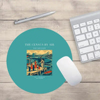 Thumbnail for VINTAGE G4416 - The Census By Air - Designed Mouse Pads design on turquoise round