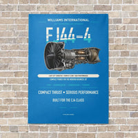 Thumbnail for FJ44-4 vertical canvas print - no frame - turquoise background