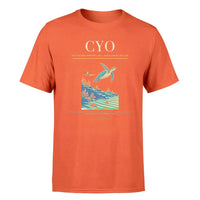 Thumbnail for Vilo Acuña Airport (CYO) T-Shirt single-side front print in Orange | vilo-acuña-airport-cyo-double-side-t-shirt