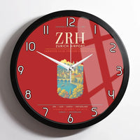 Thumbnail for Zurich Airport ZRH Wall-Clock Framed - Red