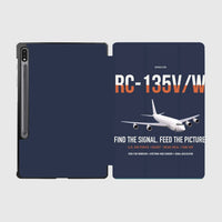 Thumbnail for RC-135V W Rivet Joint design on navy blue samsung tablet tablet case