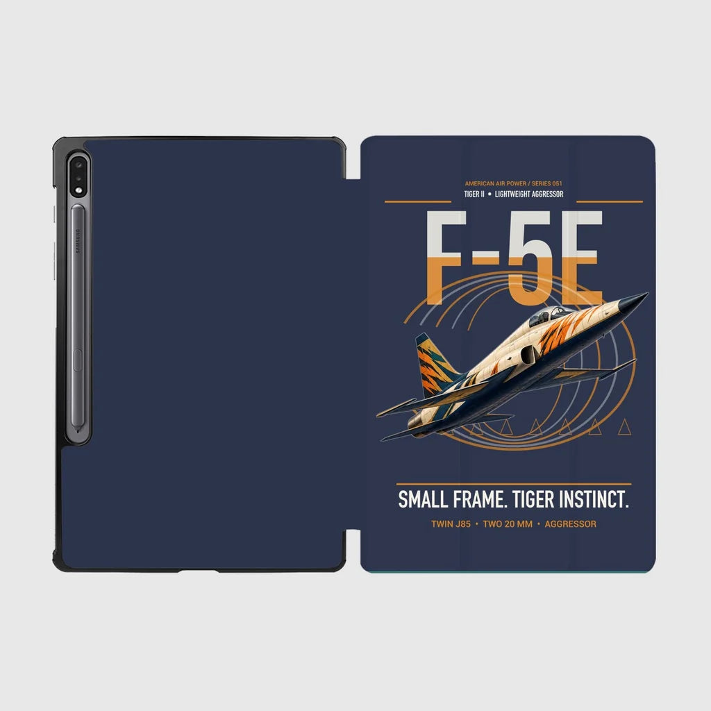 F-5E Tiger II design on navy blue samsung tablet tablet case