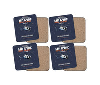 Thumbnail for MD Helicopters MD 530F design on navy blue 4 pieces set coaster