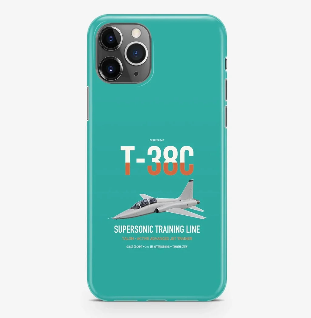 T-38C Talon design on turquoise magsafe iphone case, for iPhone Pro Max
