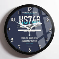 Thumbnail for Hawker Siddeley HS 748 Series 2A design on navy blue framed wall clock