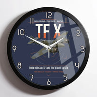 Thumbnail for Bristol Beaufighter TF X design on navy blue framed wall clock