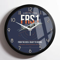 Thumbnail for British Aerospace Sea Harrier FRS.1 design on navy blue framed wall clock