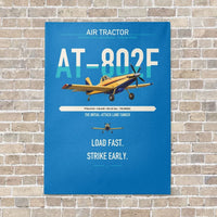 Thumbnail for Air Tractor AT-802F vertical canvas print - no frame - turquoise background