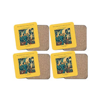 Thumbnail for The Apprentice's First Solo Fix - Designed Coasters design on yellow 4-pieces-set