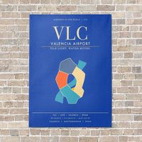 Thumbnail for Valencia Airport VLC - Canvas Framed - Blue