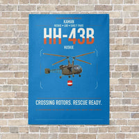 Thumbnail for Kaman HH-43B Huskie vertical canvas print - no frame - turquoise background