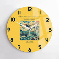 Thumbnail for VINTAGE G4002 - The Channel Crossing - Designed Wall Clocks design on yellow no-frame