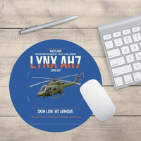 Thumbnail for Westland Lynx AH7 design on blue round mouse pad