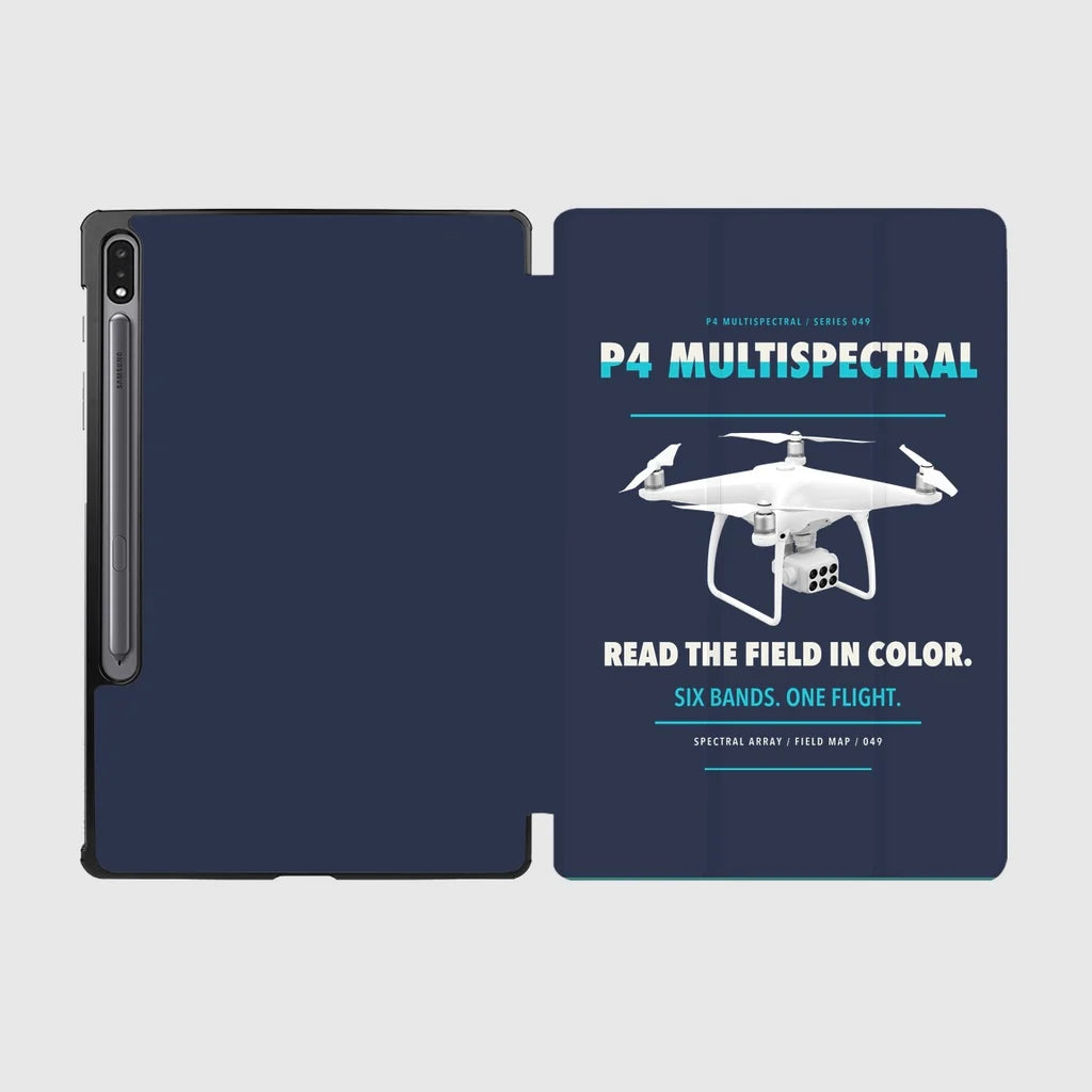 DJI P4 Multispectral design on navy blue samsung tablet tablet case