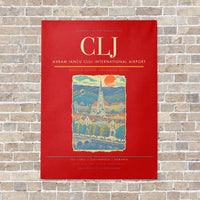 Thumbnail for Avram Iancu Cluj International Airport CLJ - Canvas No Frame - Red