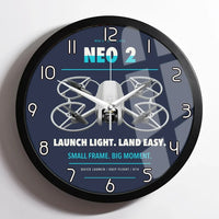 Thumbnail for DJI Neo 2 design on navy blue framed wall clock