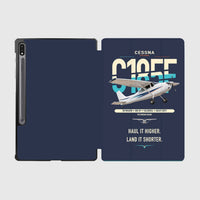 Thumbnail for Cessna A185F Skywagon design on navy blue samsung tablet tablet case