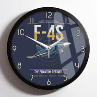 Thumbnail for F-4S Phantom II design on navy blue framed wall clock