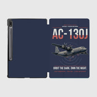 Thumbnail for AC-130J Ghostrider design on navy blue samsung tablet tablet case